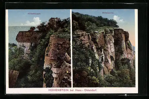 AK Hessisch Oldendorf, Hohenstein-Hirschkuppe und Mittelpartie