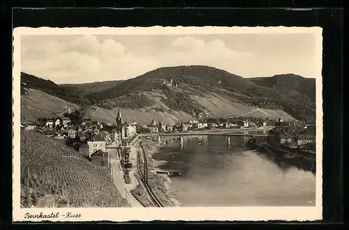 AK Bernkastel-Kues, Totalansicht aus der Vogelschau