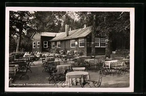 AK Tambach-Dietharz /Ohrdruf (Thür. Wald), Cafè Steigerhaus