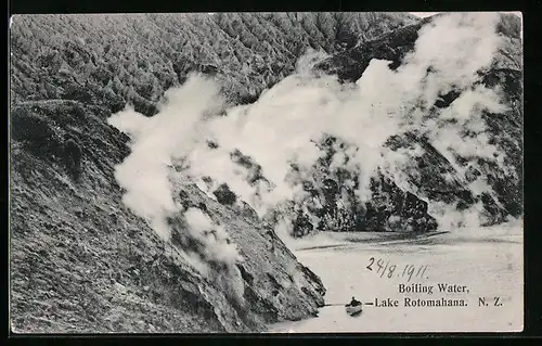 AK Neuseeland, Boiling Water, Lake Rotomahana