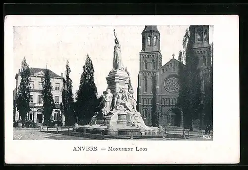 AK Anvers, Monument Loos