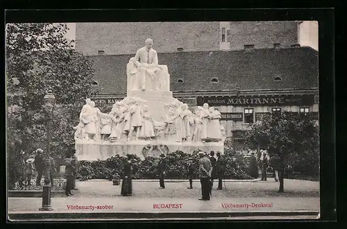 AK Budapest, Vörösmarty-Denkmal