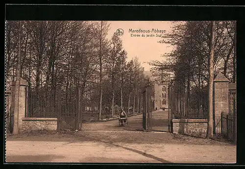 AK Maredsous, Abbaye-Entrèe du jardin Sud