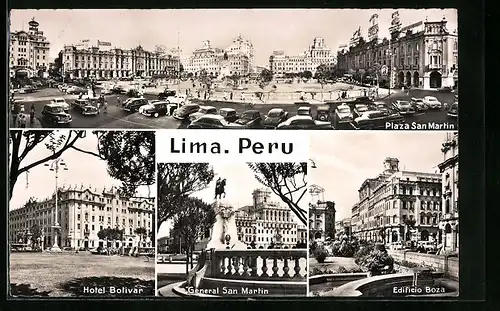 AK Lima, Plaza San Martin, Hotel Bolivar, General San Martin, Edificio Boza