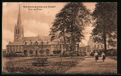 AK Marchienne-au-Pont, Vue du Parc