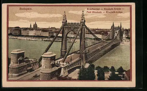 AK Budapest, Elisabeth-Brücke