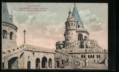 AK Budapest, Bastei-Partie Mathiastiege