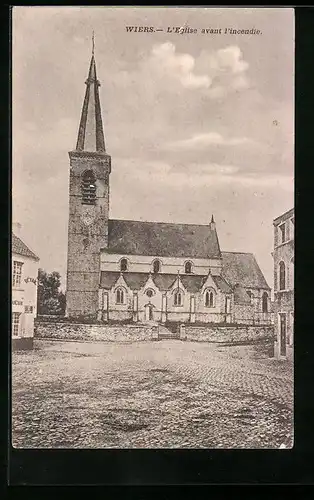 AK Wiers, L`Eglise avant l`incendie
