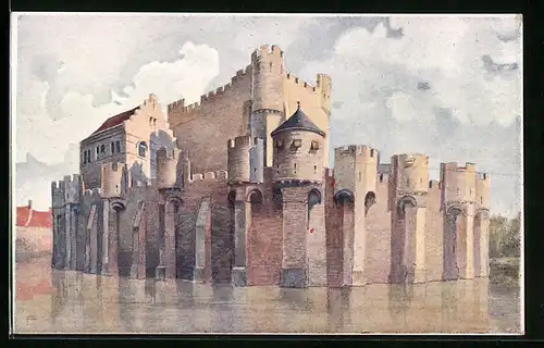 Künstler-AK Gand, Le Chateau des Comtes