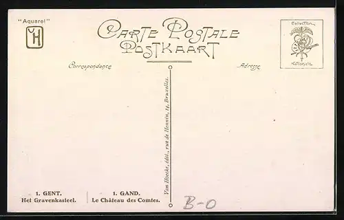 Künstler-AK Gand, Le Chateau des Comtes