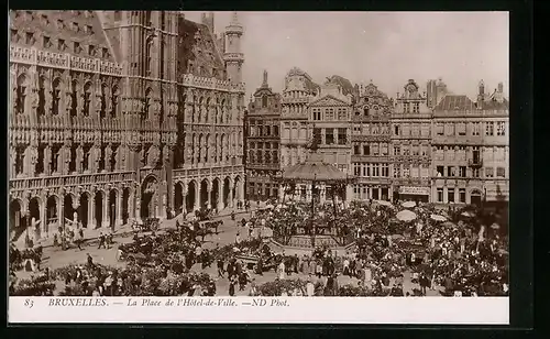 AK Brüssel / Bruxelles, La Place de l`Hotel-de-Ville