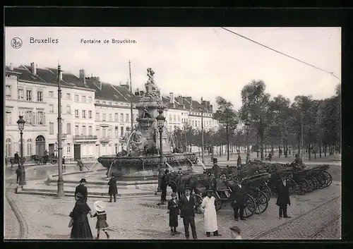 AK Brüssel / Bruxelles, Fontaine de Brouckère