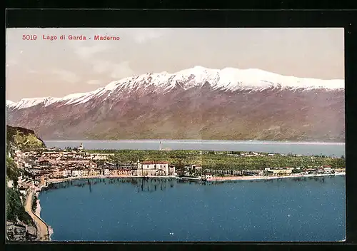 AK Maderno /Lago di Garda, Gesamtansicht aus der Vogelschau