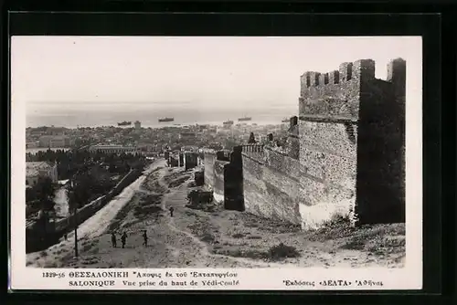 AK Salonique, Vue prise du haut de Yèdi-Coulè