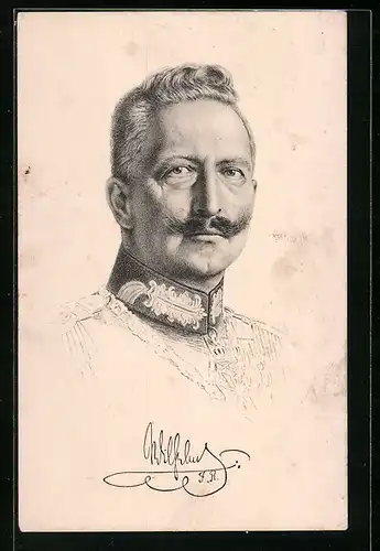 Künstler-AK Porträt von Kaiser Wilhelm II.