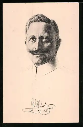 Künstler-AK Porträt von Kaiser Wilhelm II.