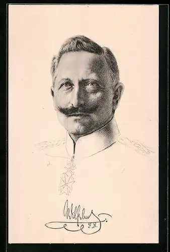 Künstler-AK Porträt Kaiser Wilhelm II.