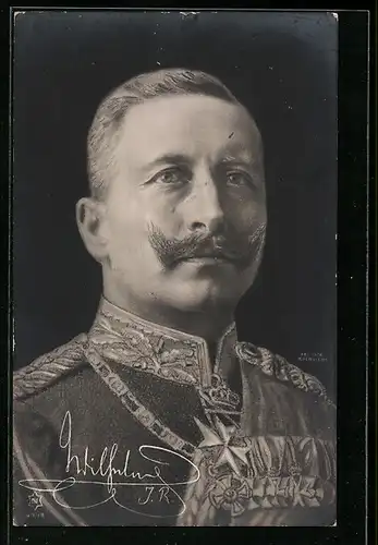 AK Kaiser Wilhelm II. in Uniform mit Orden