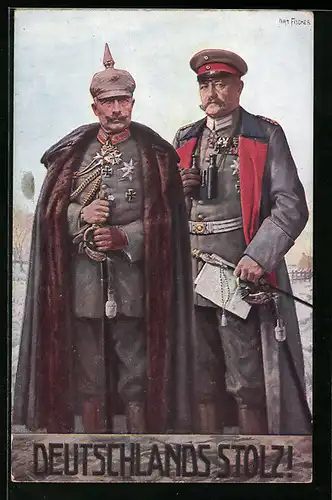 Künstler-AK Deutschlands Stolz mit Kaiser Wilhelm II.