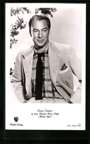 AK Schauspieler Gary Cooper in Wilde Glut