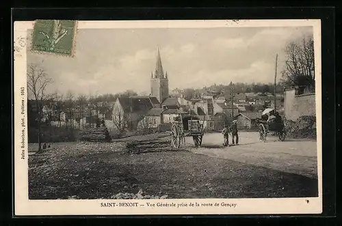 AK Saint-Benoit, Vue Générale prise de la route de Gencay