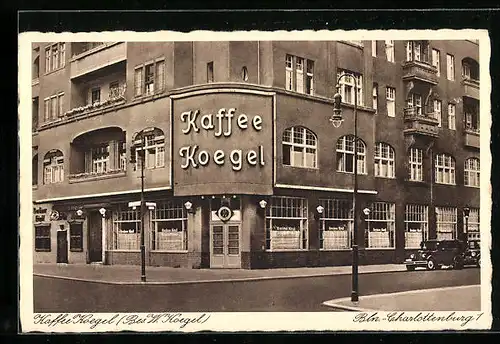 AK Berlin-Charlottenburg, Kaffee Koegel, Richard Wagnerstrasse 51