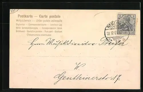 AK Jahreszahl 1905 mit Kleeblättern und Veilchen