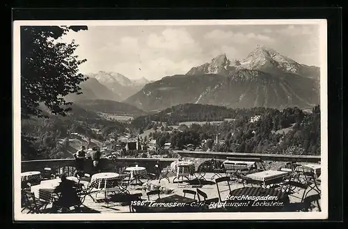 AK Berchtesgaden, Terrassen-Café-Restaurant Lockstein