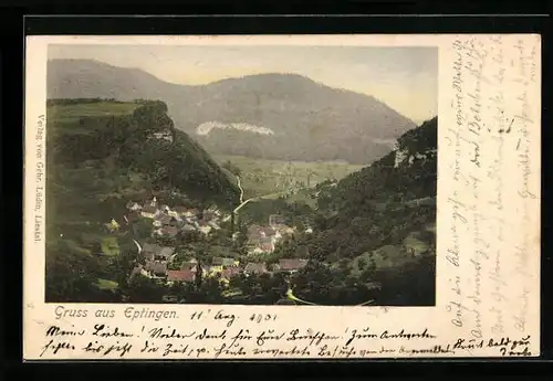 AK Eptingen, Gesamtansicht aus der Vogelschau