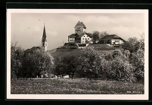AK Uster, Ortspartie mit Kirche