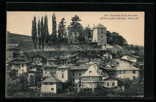 AK Arvillard, Ortspartie mit Restaurant