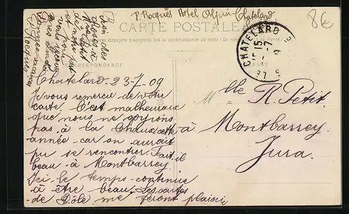 AK Le Chatelard, Entrée côté Sud