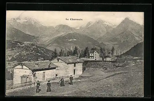 AK Le Charmaix, Ortsansicht mit Umland