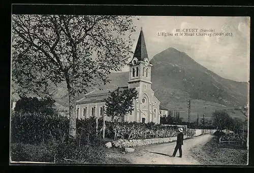 AK Cruet, L`Eglise et le Mont Charvay