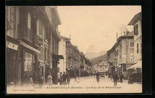AK Albertville, La Rue de la République