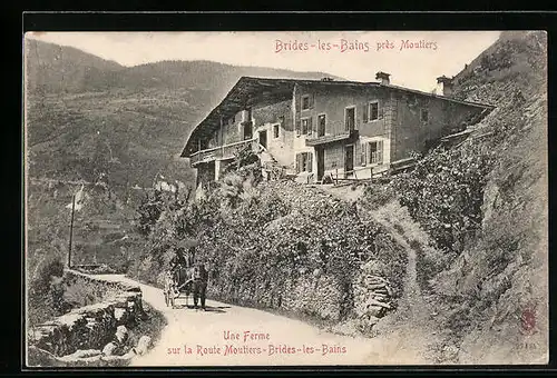 AK Brides-les-Bains, Une Ferme sur la Route Moutiers-Brides-les-Bains