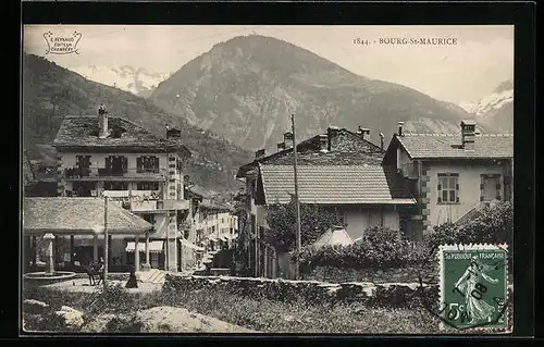 AK Bourg-St-Maurice, Strassenpartie der Ortschaft