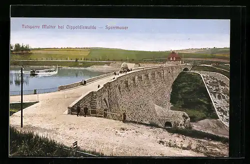 AK Dippoldiswalde, Talsperre Malter, Sperrmauer