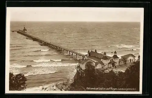 AK Sellin / Rügen, Blick auf die Landungsbrücke