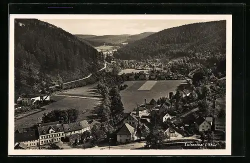 AK Luisenthal i. Thür., Panoramablick vom Berg aus gesehen