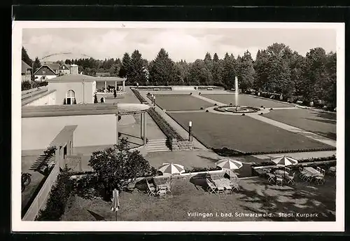 AK Villingen / bad. Schwarzwald, Städt. Kurpark