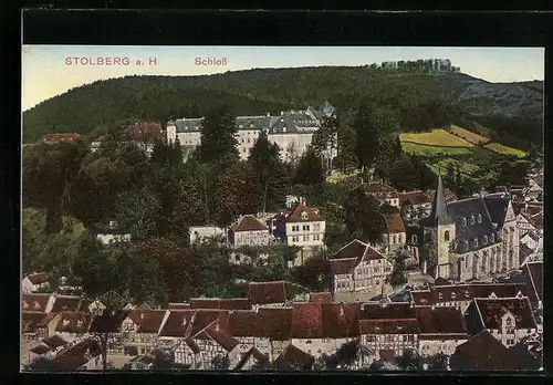 AK Stolberg a. H., Gesamtansicht mit Schloss