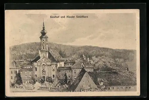 Künstler-AK Schäftlarn, Gasthof und Kloster