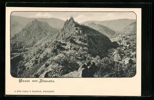 AK Altenahr, Totale mit Gebirge