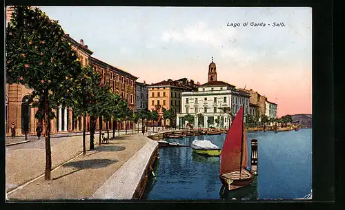 AK Salo, Lago di Garda, auf der Uferpromenade