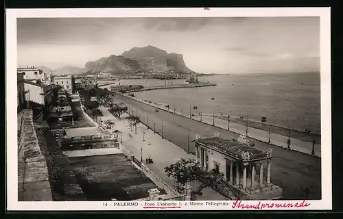 AK Palermo, Foro Umberto I. e Monte Pellegrino