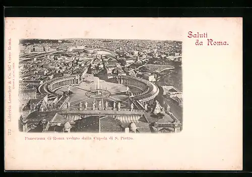 AK Roma, Panorama di Roma veduto dalla Cupola di S. Pietro