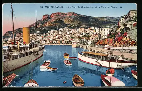 AK Monte-Carlo, Le Port, Condamine et la Tete de Chien