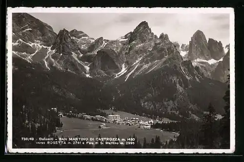 AK San Martino di Castrozza, Panorama verso Rosetta