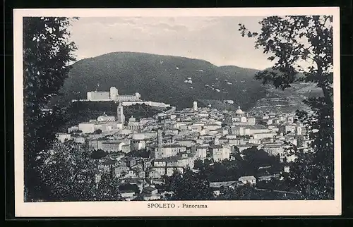 AK Spoleto, Panoramaansicht der Stadt